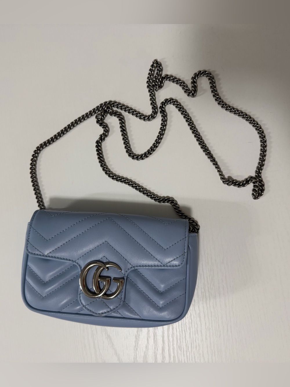 Gucci GG Marmont Mini Bag - Light Blue